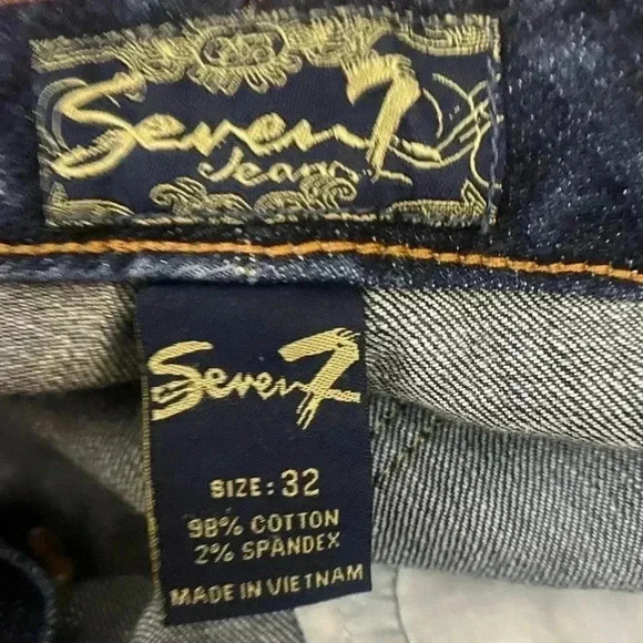 Seven 7 Dark Wash Flare Jeans Size 32 - Picture 4 of 5